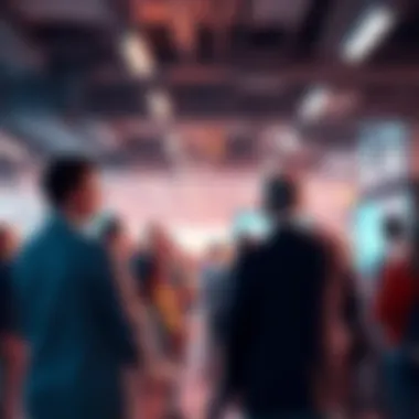 People engaging in a lively discussion about DTSs at a user board, sharing their opinions and insights.