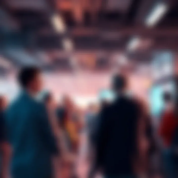 People engaging in a lively discussion about DTSs at a user board, sharing their opinions and insights.