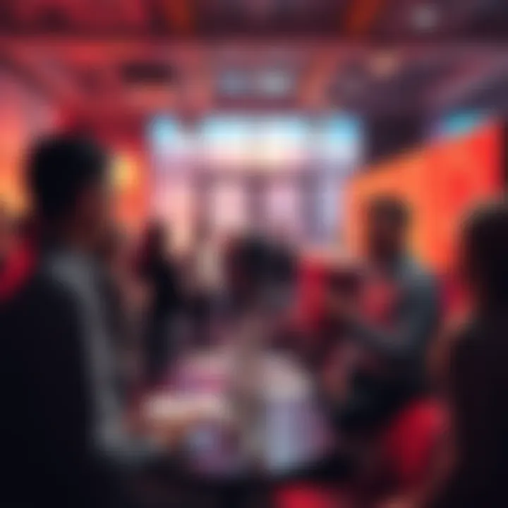 People talking about two important items in a community forum setting