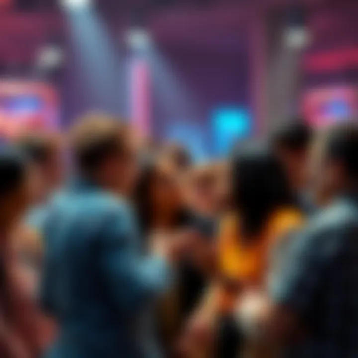 A group of people engaging in a lively discussion about an alternative ending, expressing various opinions and theories