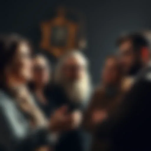 A group of people engaging in a discussion about skin resembling Jewish stereotypes, expressing mixed emotions and debating representation.