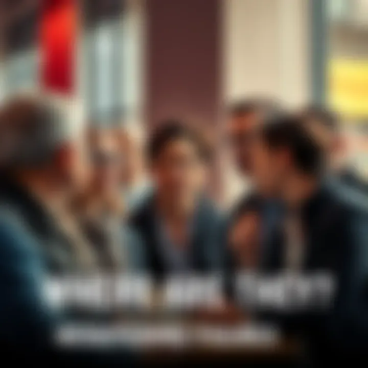 A diverse group of people engaging in conversation about notable figures who have disappeared from the public eye, with thoughtful expressions on their faces.