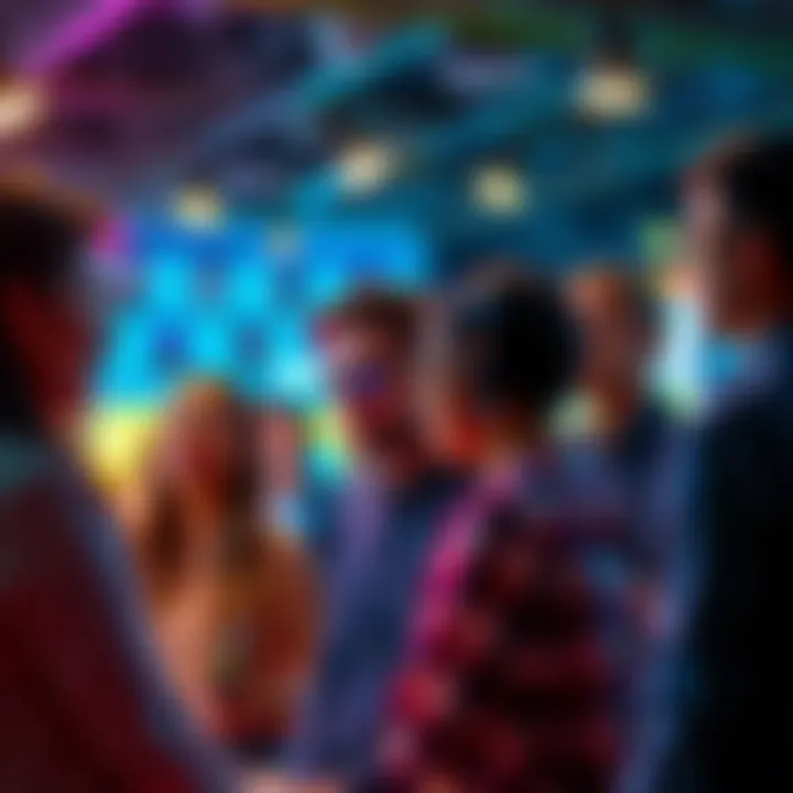 A group of people engaging in lively conversation about brainrot posts in an online forum setting