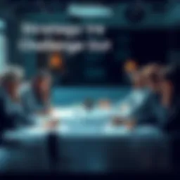 Discussion on Strategy Group of people brainstorming strategies to tackle challenges at a table