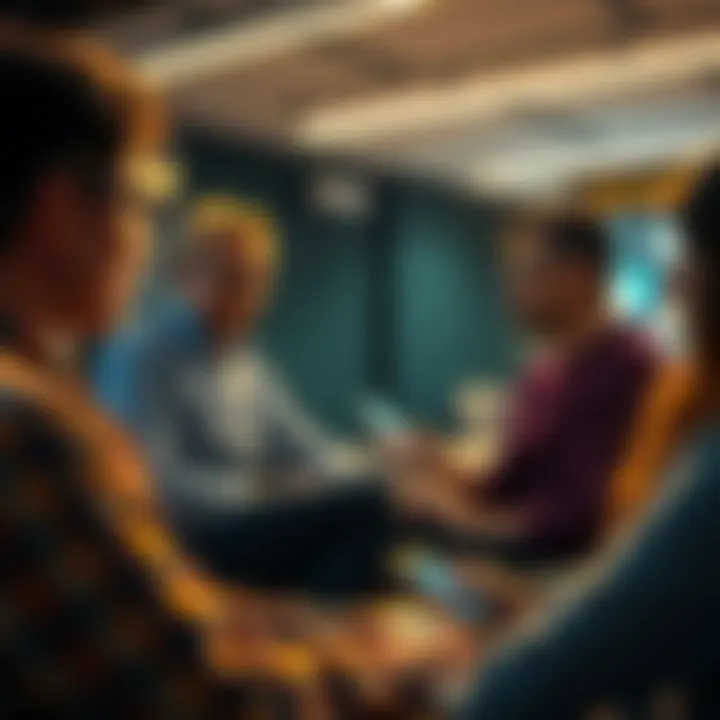 Discussion on SWF Files A group of people engaging in discussion about SWF files, sharing ideas and insights