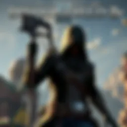 A scene from Dishonored 2 showing sharp environments without anti aliasing, featuring jagged edges on characters and objects.