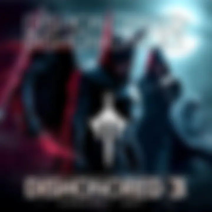 Concept art showcasing the dark and immersive world of Dishonored, featuring characters and elements from the series.