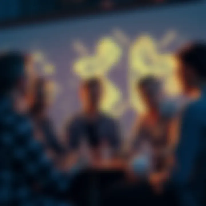 Group of Dispatch developers discussing creativity without AI, emphasizing human artistry.