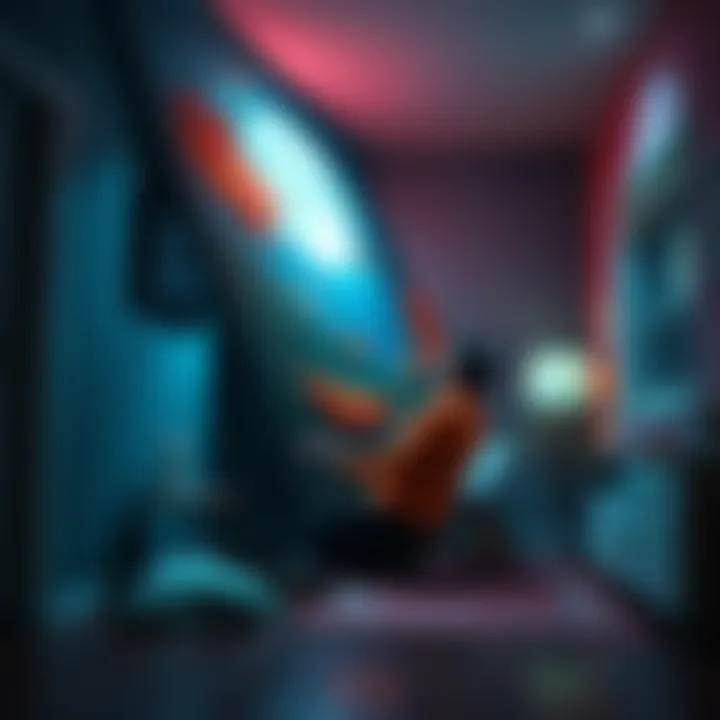 A Displate artwork crashing to the floor, startling a person at home late at night