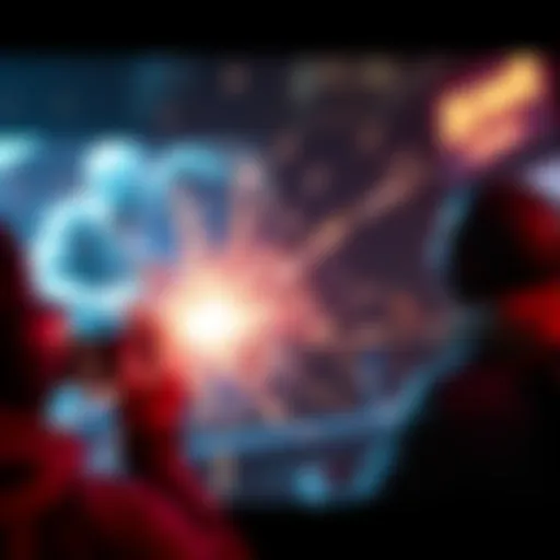 Sparking Effect in Game Trailer A screenshot showing the distracting sparking effect during gameplay moments in a game trailer, highlighting player reactions.