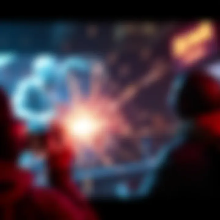 Sparking Effect in Game Trailer A screenshot showing the distracting sparking effect during gameplay moments in a game trailer, highlighting player reactions.