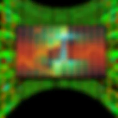 A digital screen showing odd dithering patterns when TAA is off, highlighting graphical display issues.