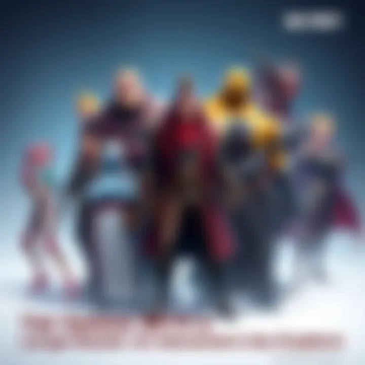 Diverse Game Characters A collection of various game characters from different games standing together, showcasing their unique styles and abilities.