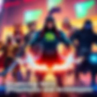 A group of unique hero characters representing different playstyles and archetypes, showcasing their distinct abilities and designs in a colorful setting.