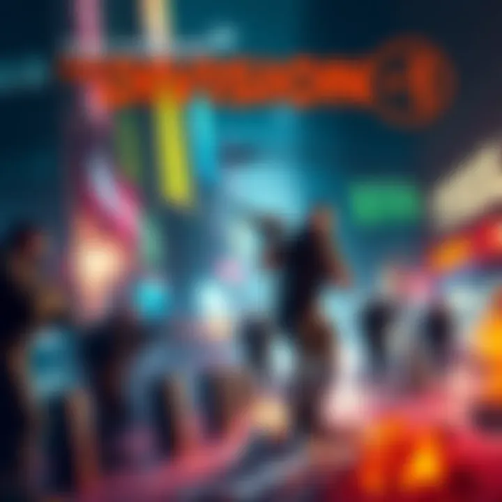 A scene from Division 1 showcasing intense action and players strategizing in a city environment.