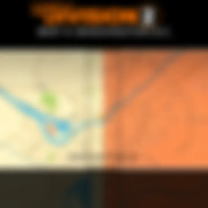 A side-by-side comparison of the Division 2 game map and a real map of Washington DC showing streets and landmarks.