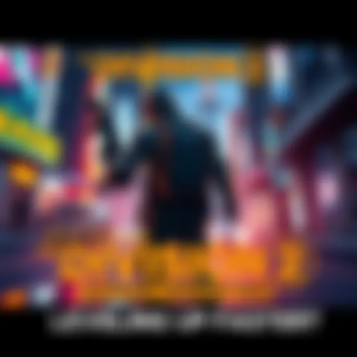 Two Division 2 characters in action A Division 2 player character with a weapon in hand, exploring a vibrant urban environment while another character is nearby, highlighting differences in leveling speed.