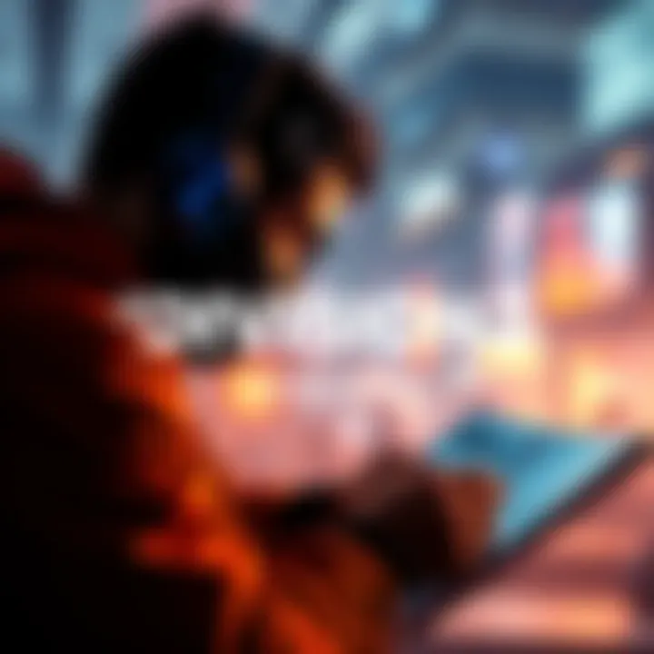 A gamer studying a guide for Division 2, preparing for the next expansion.