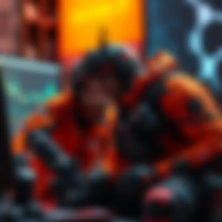 Two Division 2 players strategizing gear deconstruction and pestilence builds during a PVE session