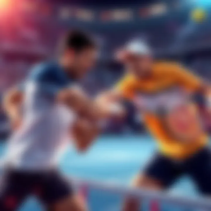Novak Djokovic and Carlos Alcaraz compete intensely on the tennis court during the US Open semi-finals match