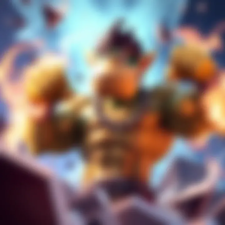DK Muscle Mass Power-Up Reveal DK flexing his muscles after receiving a power-up, showcasing enhanced strength and energy for gameplay.