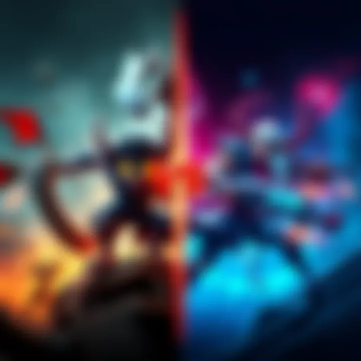 A split image showing gameplay scenes from Dk Bananza on one side and Hades 2 on the other, highlighting their different art styles and mechanics.