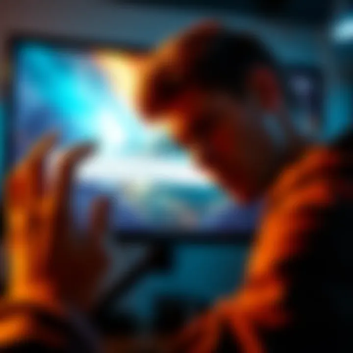 A gamer frustrated by a DLC access error on a video game screen, showing a warning message.