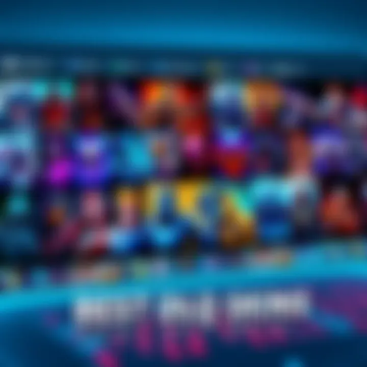 A collection of popular DLQ skins displayed on a digital interface, showcasing vibrant designs and player favorites.
