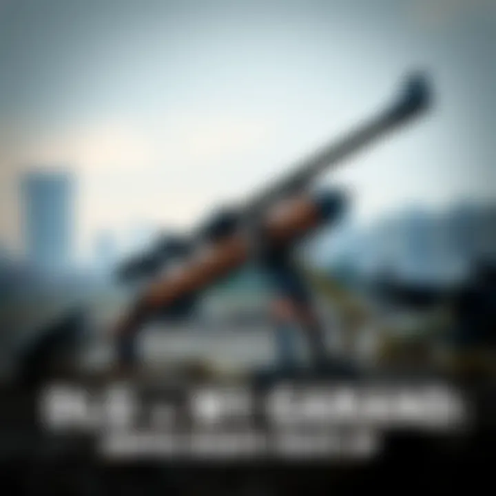 Side-by-side view of Dlq and M1 Garand sniper rifles on a battlefield setup