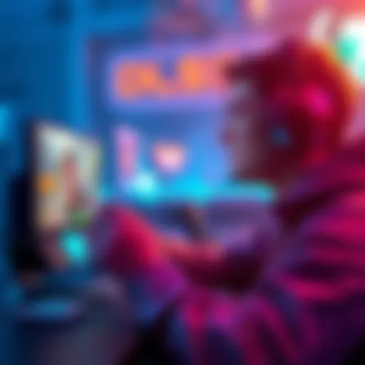 A gamer enjoying a high-performance game with DLSS 5 technology, showcasing vibrant graphics and smooth gameplay