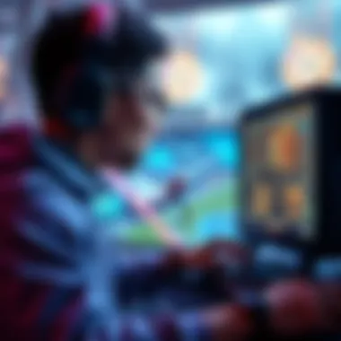 A gamer using a high-end PC to experience DLSS 5 graphics enhancements while playing a modern video game.