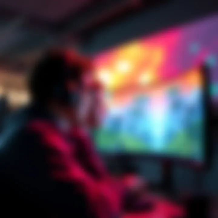 Gamers looking at stunning visuals on a gaming monitor with DLSS 5 filter applied