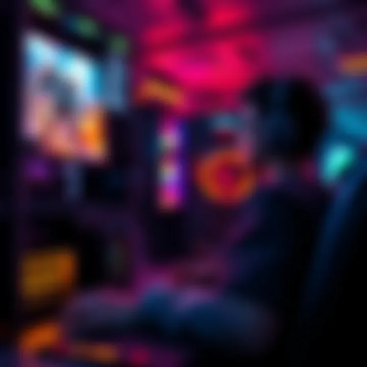 A gamer experiencing enhanced graphics with DLSS 5 technology on a modern gaming rig, showcasing vibrant visuals and high performance.