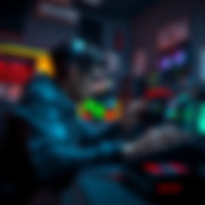 A gamer adjusting settings on a high-end PC with an RTX GPU to enable DLSS 4 and Nvidia Smooth Motion.