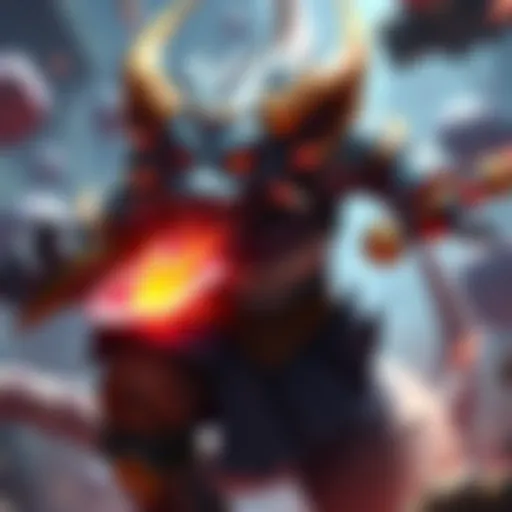D.Mon, a character with high health, appears to struggle against fast attacks from other heroes while in a combat scene