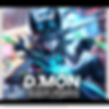 D.Mon in Competitive Play D.Mon, a character known for her tank abilities, showcasing her skills in a competitive gaming environment, capturing a moment of victory in gameplay.