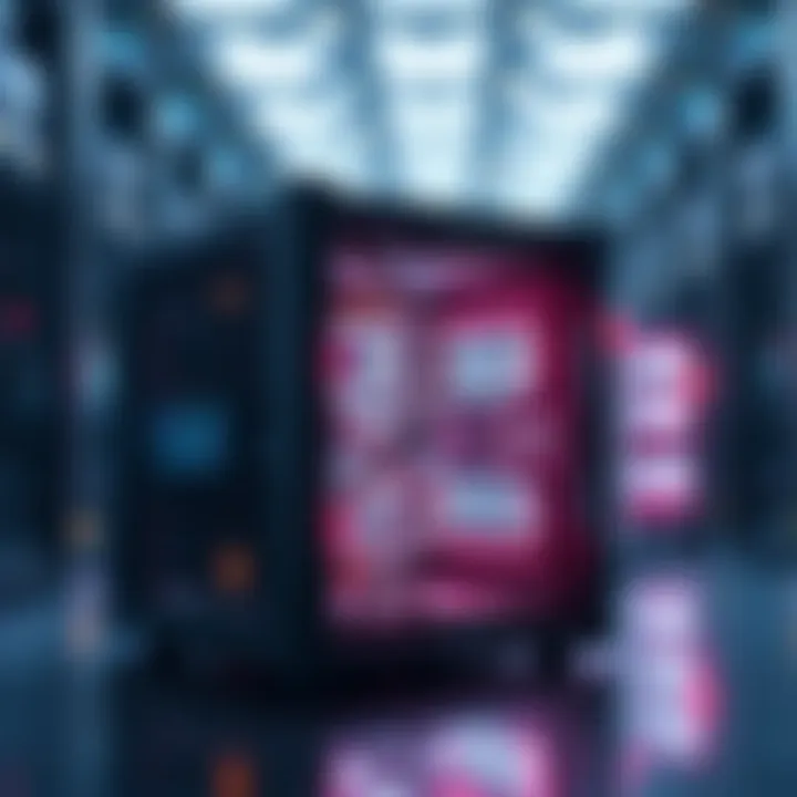 A compact DNA storage system designed to hold vast amounts of data, showcasing its capability to store 60 petabytes in a small size, representing an innovation in data technology.