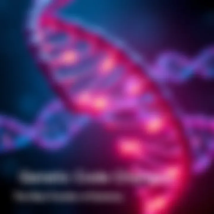 DNA Helix Structure An illustration of a DNA helix with highlighted sections indicating changes in the genetic code, symbolizing genetic advancements.