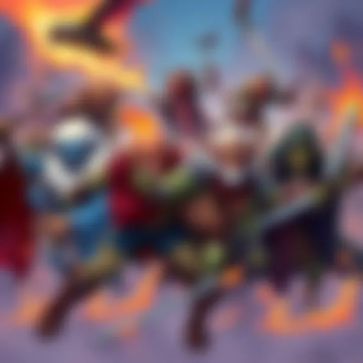 Colorful illustration of characters from popular DnD webcomics like Goblins and Order of the Stick
