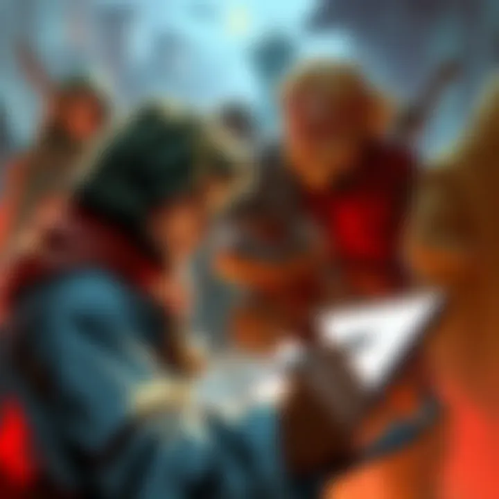 D&D Character Art An artist sketching a D&D character with various poses and clothing designs