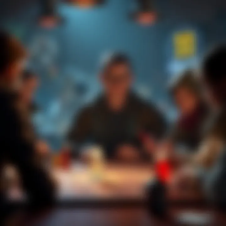 A DND player with a high-pitched voice looks frustrated while sitting at a game table, surrounded by friends playing role-playing characters.