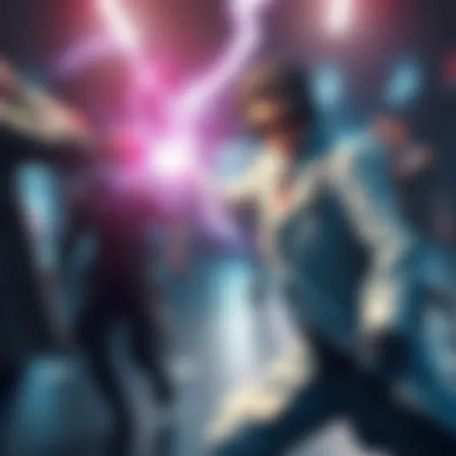 A Doctor character in a game spamming electricity while opponents run away in the background