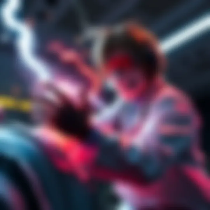 A doctor character in a multiplayer game timing shock therapy on a survivor in a tense moment