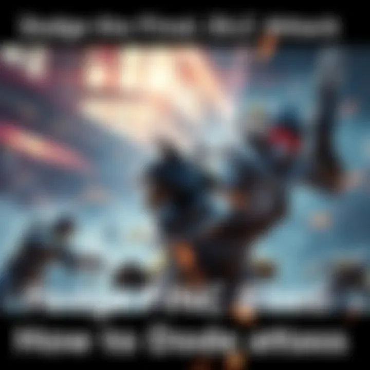 A character skillfully dodging blade projectiles from the final DLC boss in an intense battle scene.