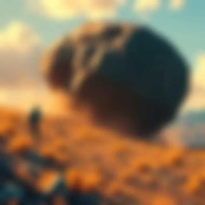 Person Dodging a Boulder A person running away from a large boulder rolling down a hill, symbolizing facing challenges in life.
