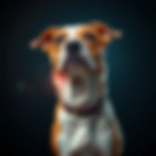 Hasan's dog Fish with an injury on its neck from a tight collar