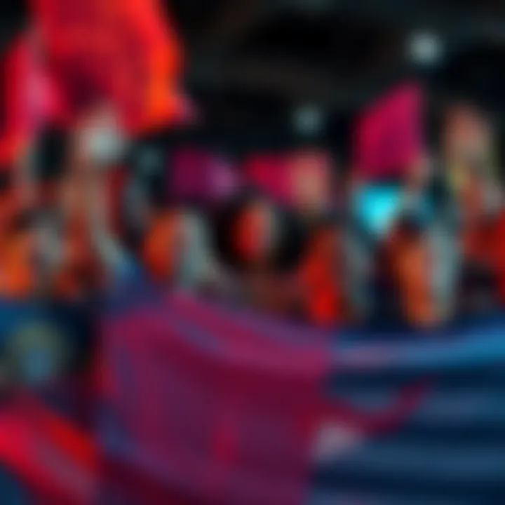 A group of fans celebrating Dollman with banners and smiles, sharing their passion in a lively atmosphere.