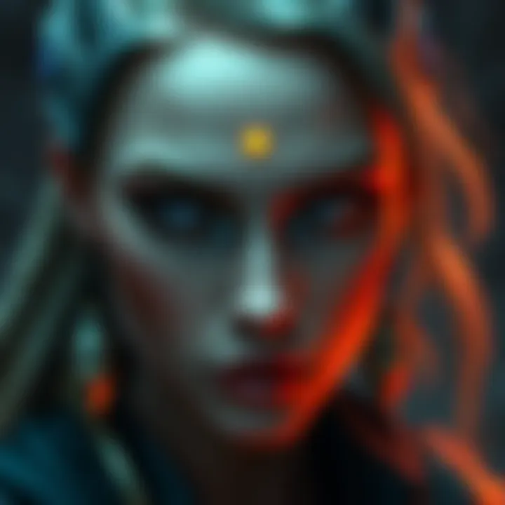 A close-up view of Domina's portrait with a noticeable dot above it, highlighting the unusual feature that players are discussing.