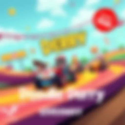 A colorful illustration of a Doodle Derby game scene with fun characters racing on doodle-style tracks, inviting people to participate in a giveaway for a Steam key.