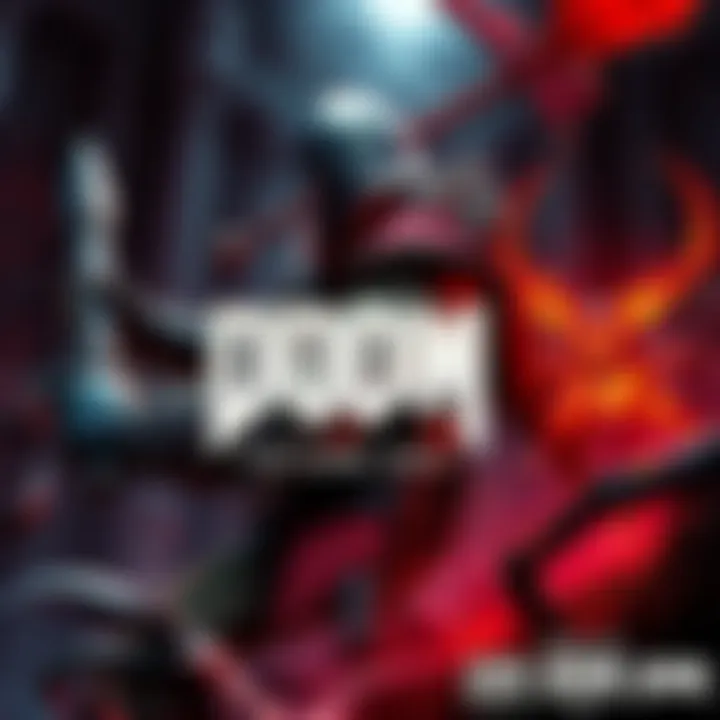 DOOM: The Dark Ages Cover Art A medieval warrior, resembling the Doom Slayer, battles demonic creatures in a dark and gritty environment, showcasing new weapons and combat styles